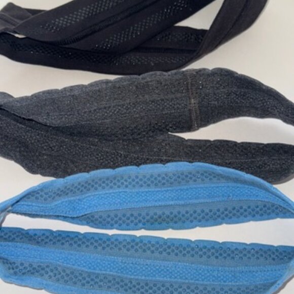 Lululemon Headband Bundle Set of 4 | Black, Gray, Baby Blue, Braided - Picture 2 of 4
